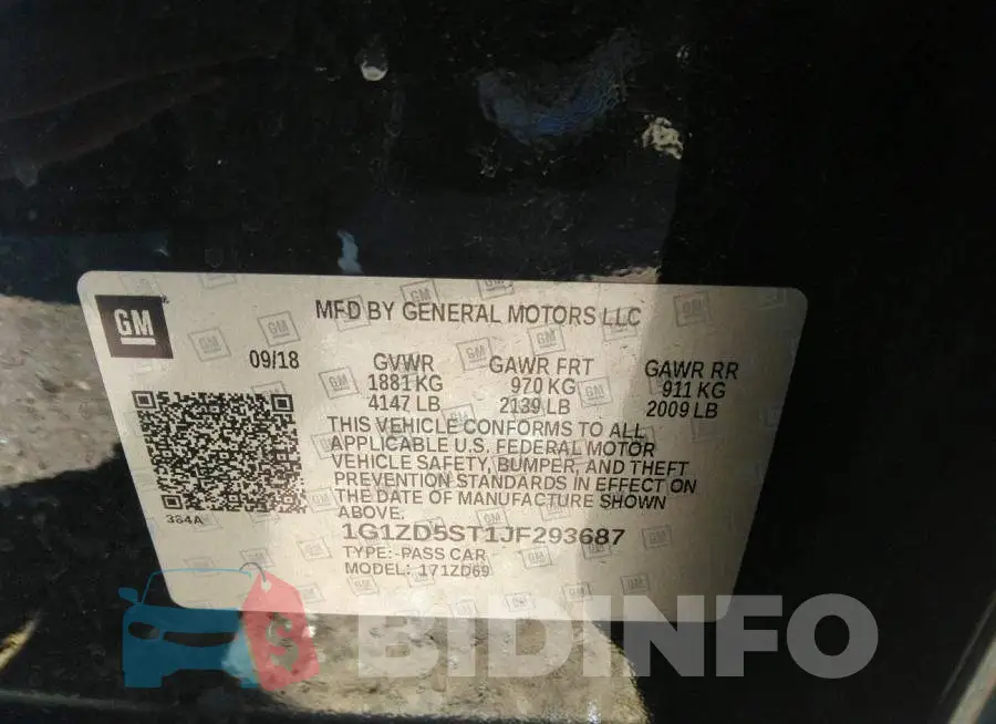 1G1ZD5ST1JF293687 Photo# 9