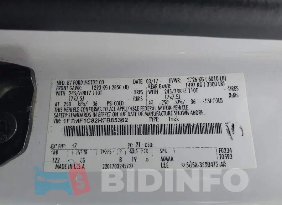 1FTMF1C82HFB85362 Photo# 9