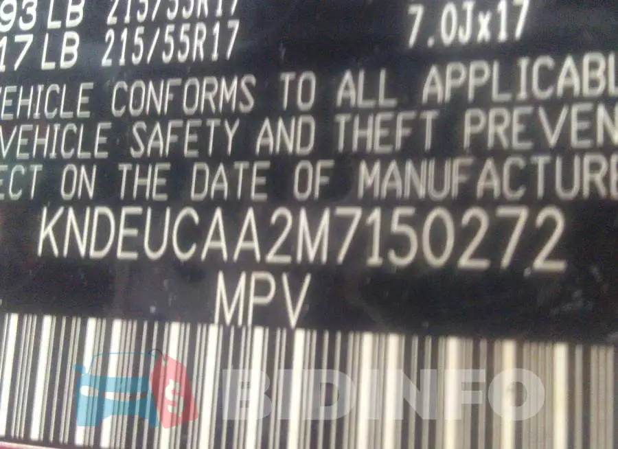 KNDEUCAA2M7150272 Photo# 9