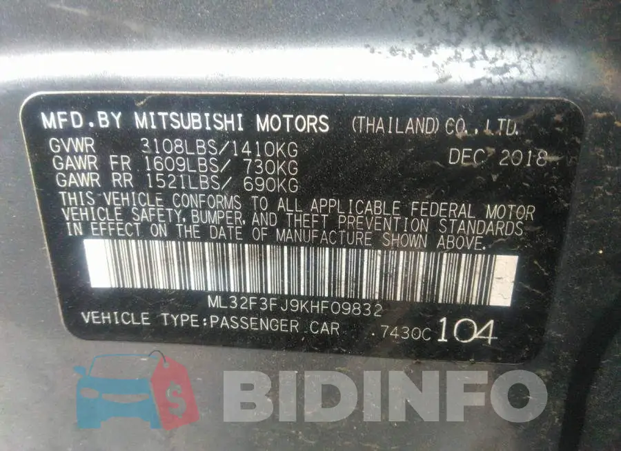 ML32F3FJ9KHF09832 Photo# 9