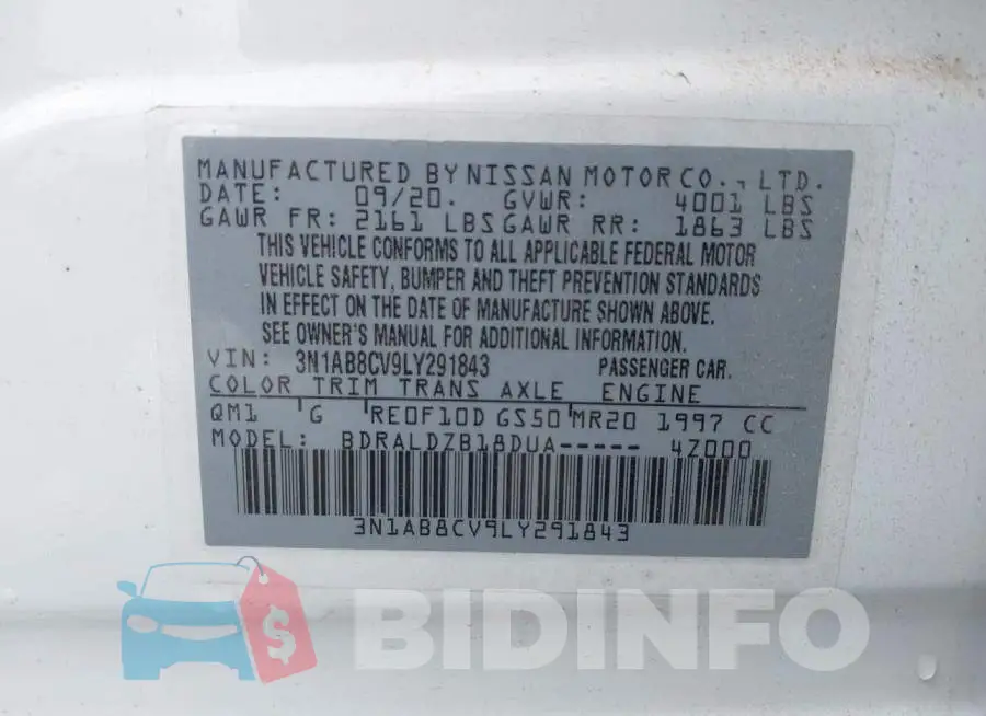 3N1AB8CV9LY291843 Photo# 9