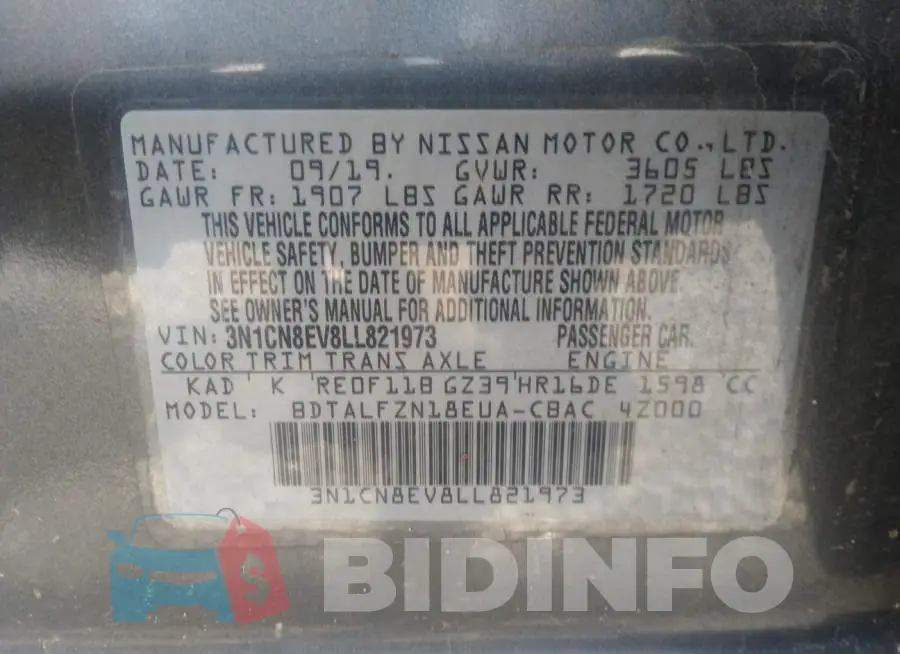 3N1CN8EV8LL821973 Photo# 9