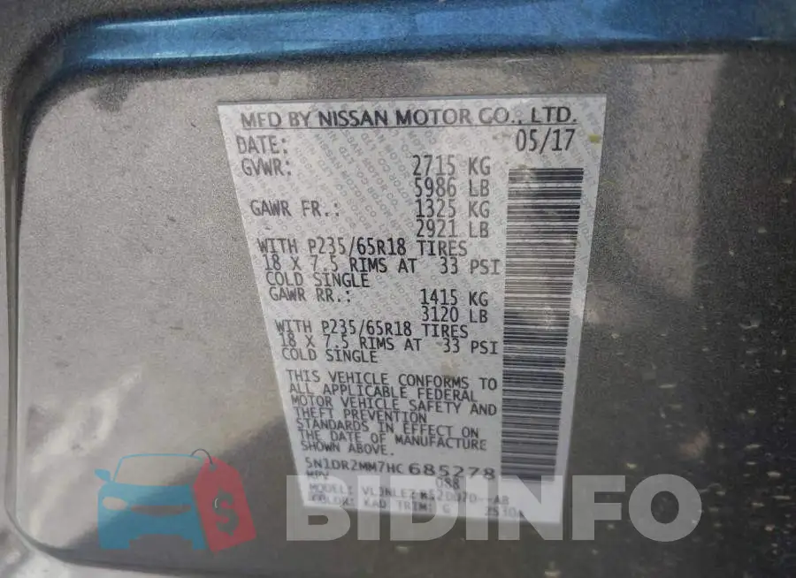 5N1DR2MM7HC685278 Photo# 9
