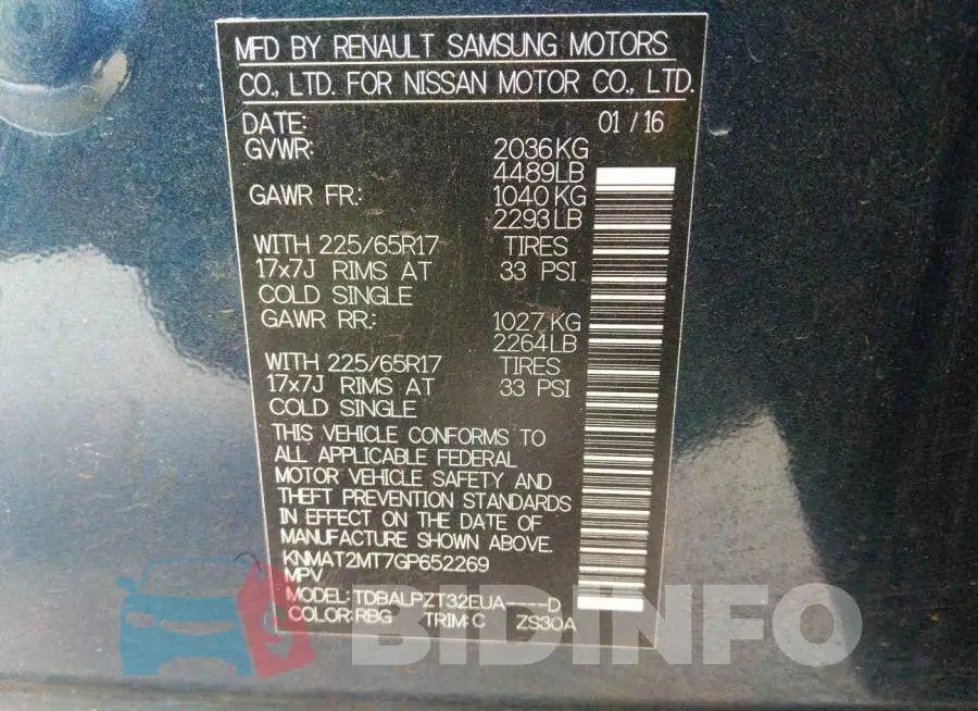 KNMAT2MT7GP652269 Photo# 9