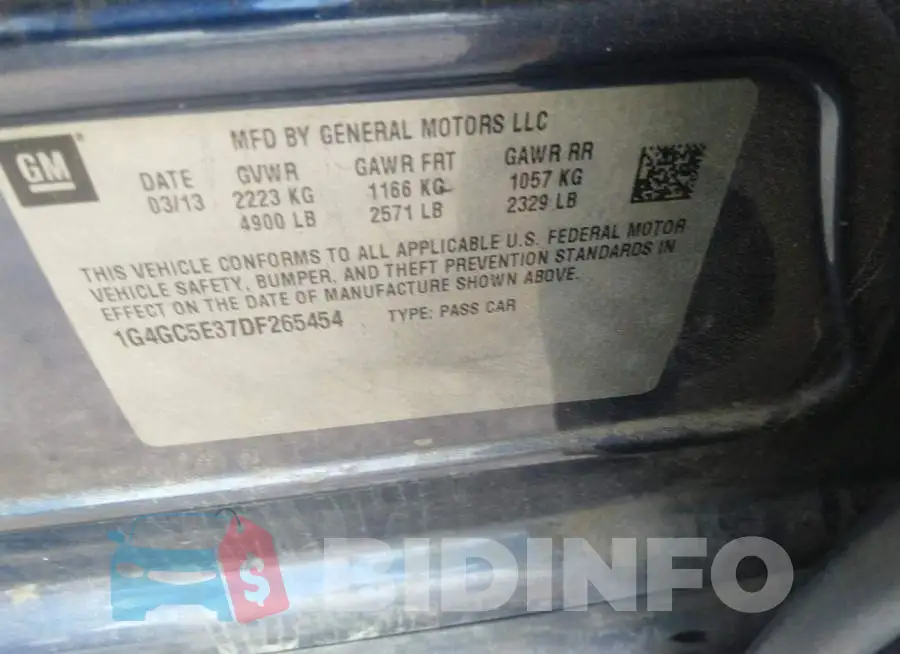 1G4GC5E37DF265454 Photo# 9