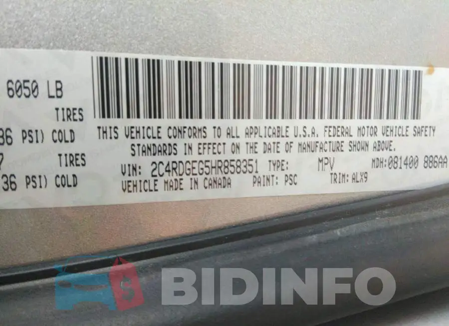 2C4RDGEG5HR858351 Photo# 9
