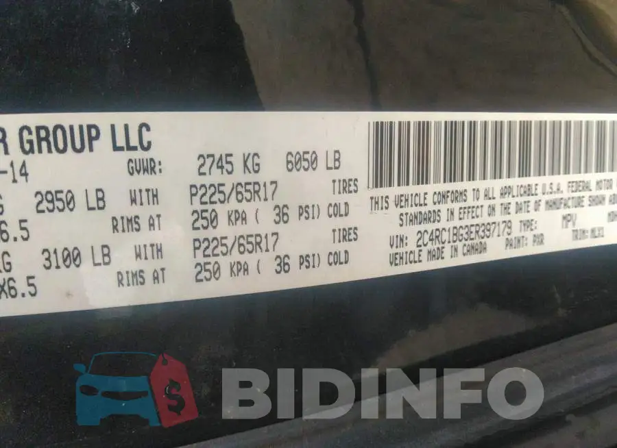 2C4RC1BG3ER397179 Photo# 9