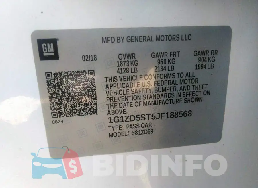 1G1ZD5ST5JF188568 Photo# 9