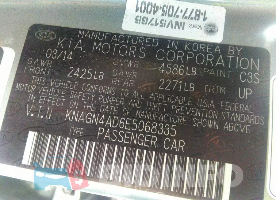 KNAGN4AD6E5068335 Photo# 9
