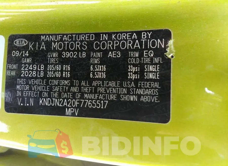 KNDJN2A20F7765517 Photo# 9