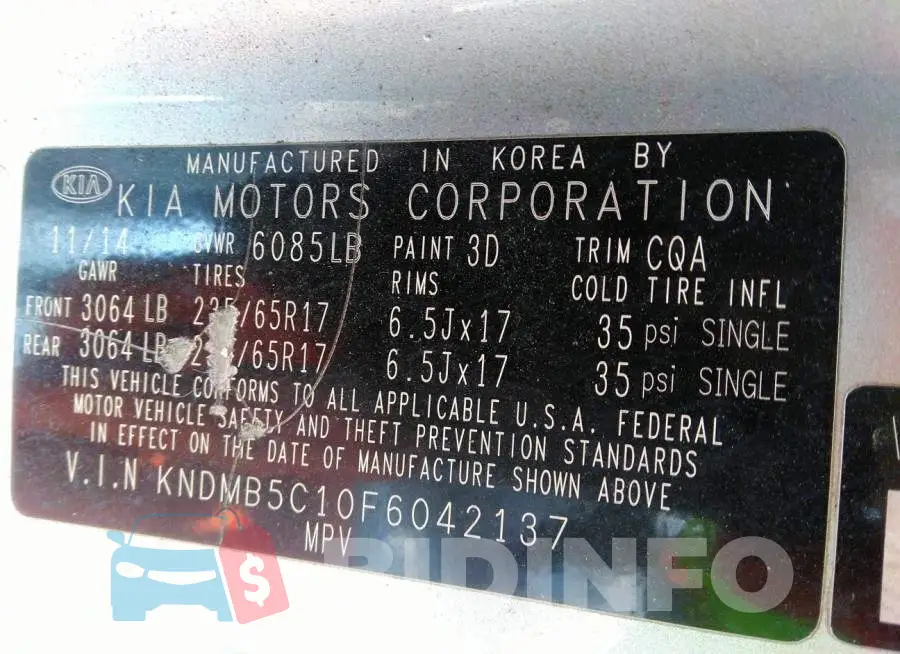 KNDMB5C10F6042137 Photo# 9