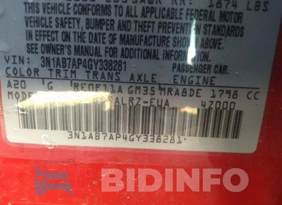 3N1AB7AP4GY338281 Photo# 9