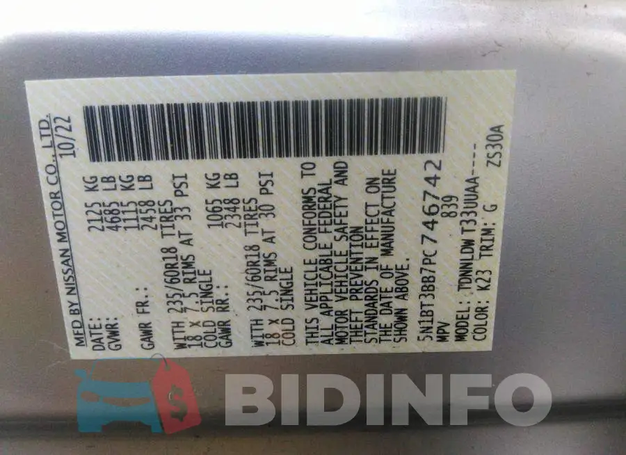 5N1BT3BB7PC746742 Photo# 9
