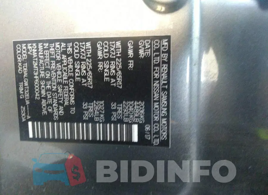 KNMAT2MT3HP600042 Photo# 9