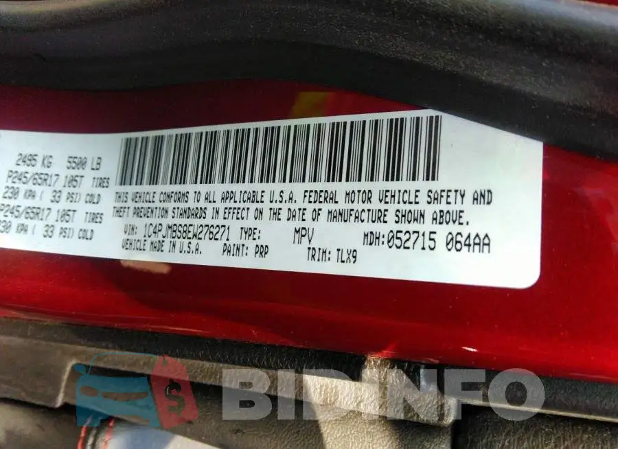 1C4PJMBS8EW276271 Photo# 9