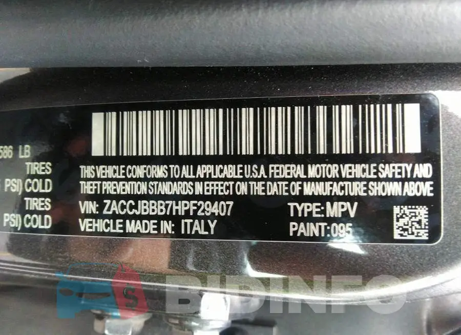 ZACCJBBB7HPF29407 Photo# 9