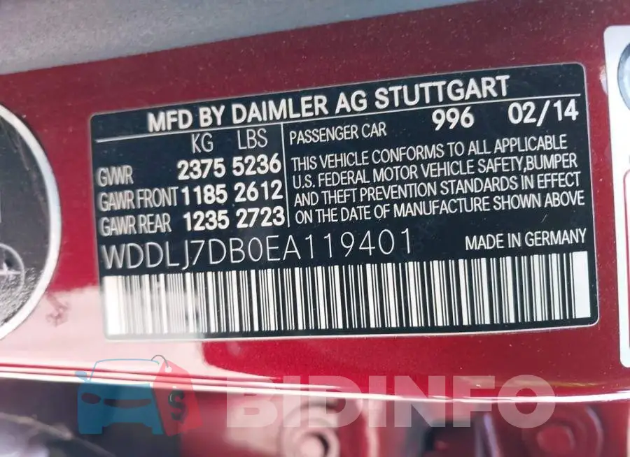 WDDLJ7DB0EA119401 Photo# 9