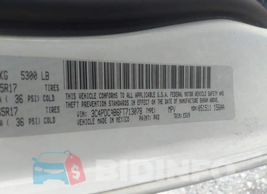 3C4PDCAB6FT713078 Photo# 9