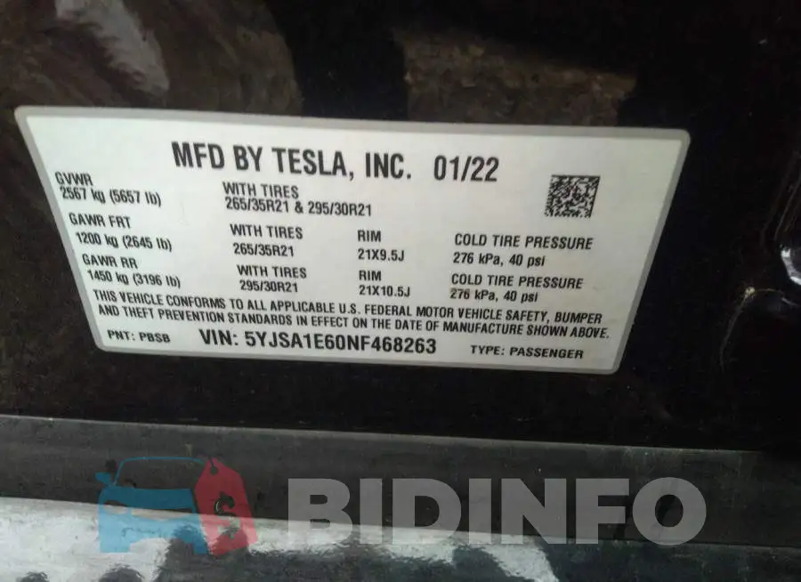 5YJSA1E60NF468263 Photo# 9
