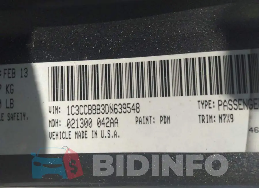 1C3CCBBB3DN639548 Photo# 9