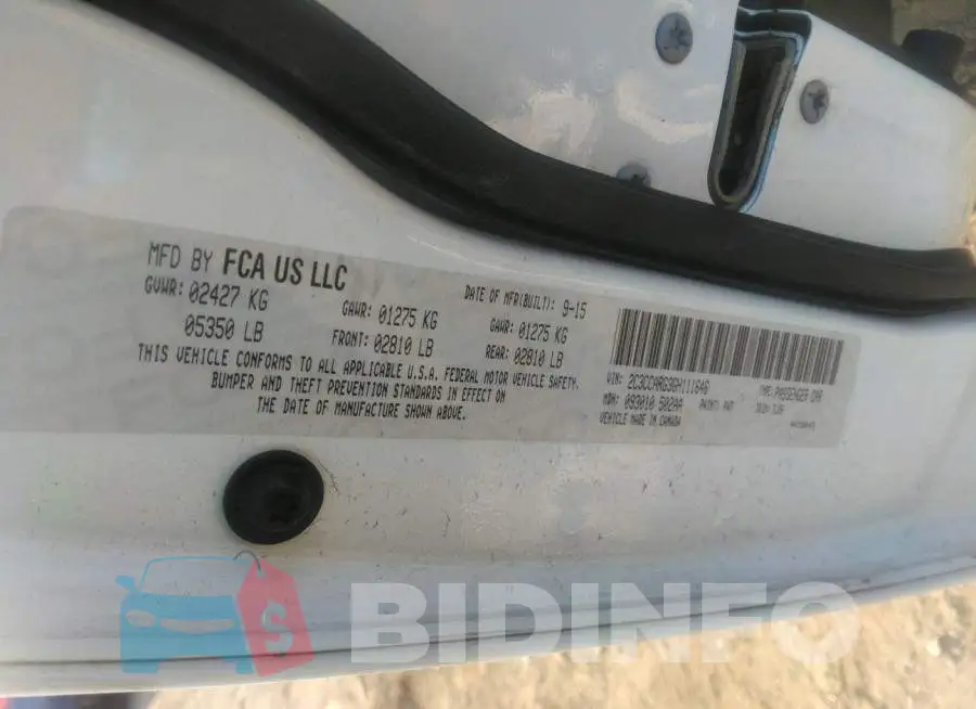 2C3CCARG3GH111646 Photo# 9
