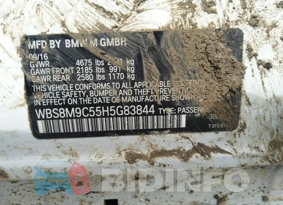 WBS8M9C55H5G83844 Photo# 9