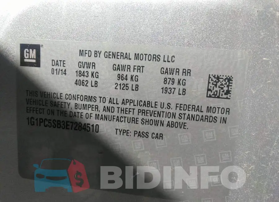 1G1PC5SB3E7284510 Photo# 9