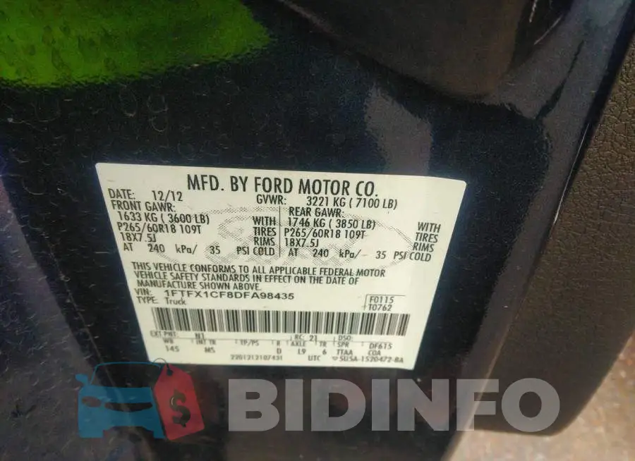 1FTFX1CF8DFA98435 Photo# 9
