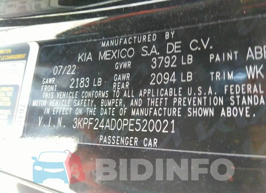 3KPF24AD0PE520021 Photo# 9