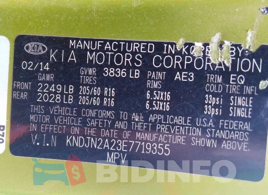 KNDJN2A23E7719355 Photo# 9
