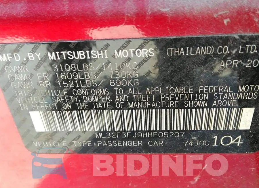 ML32F3FJ9HHF05207 Photo# 9