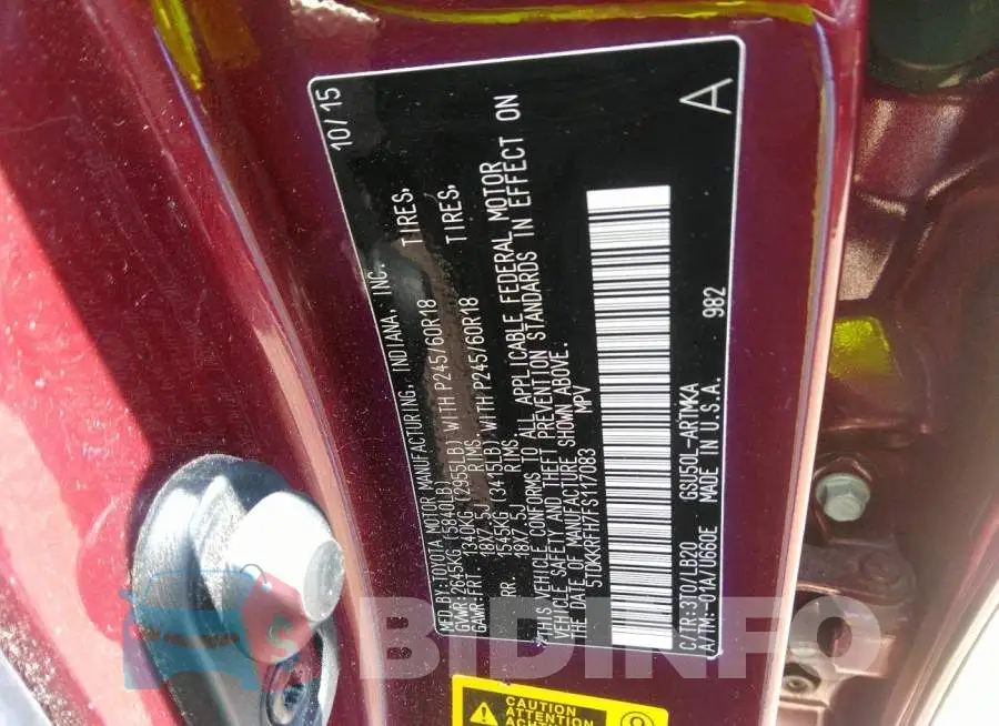 5TDKKRFH7FS117083 Photo# 9
