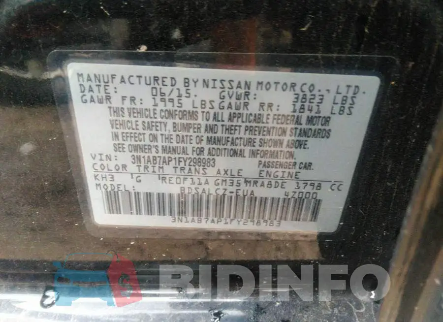 3N1AB7AP1FY298983 Photo# 9
