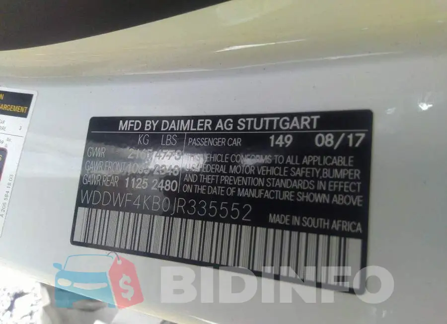 WDDWF4KB0JR335552 Photo# 9