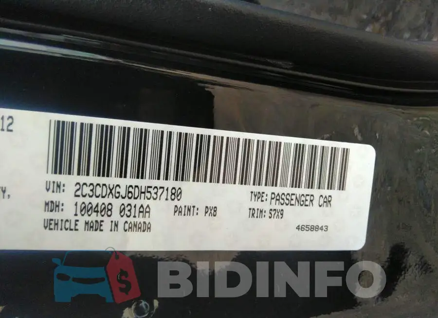 2C3CDXGJ6DH537180 Photo# 9