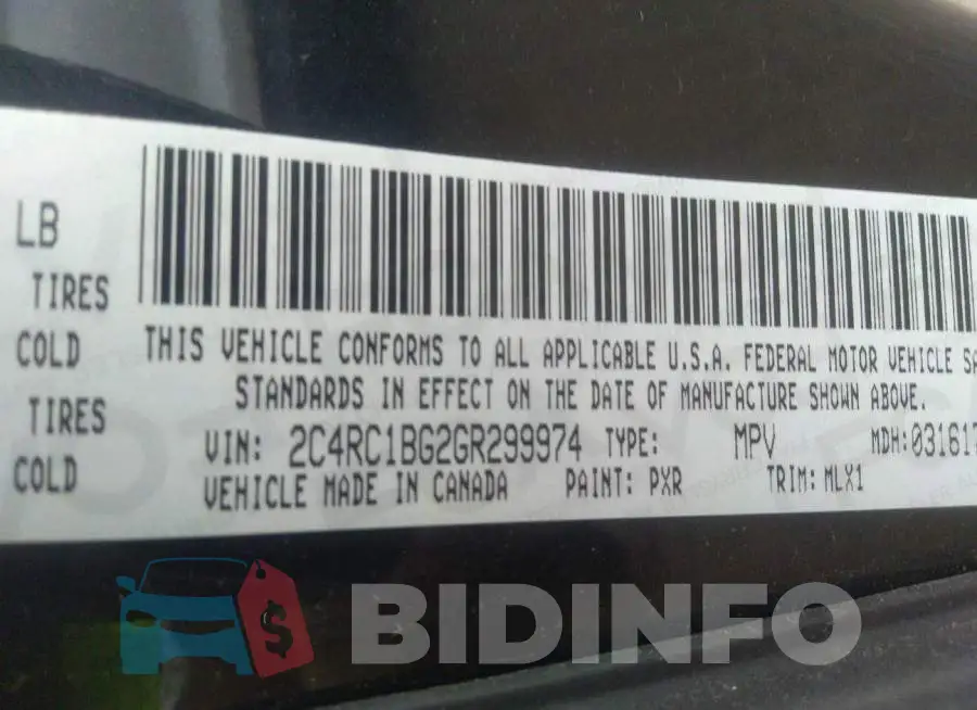 2C4RC1BG2GR299974 Photo# 9