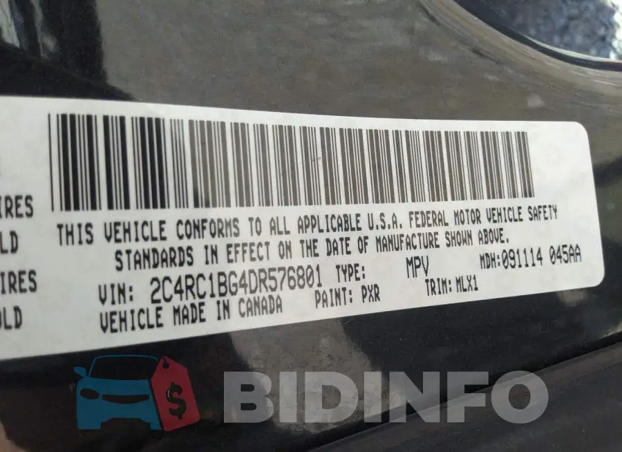 2C4RC1BG4DR576801 Photo# 9