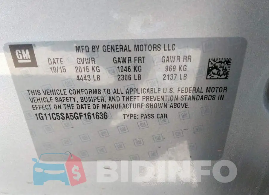 1G11C5SA5GF161636 Photo# 9
