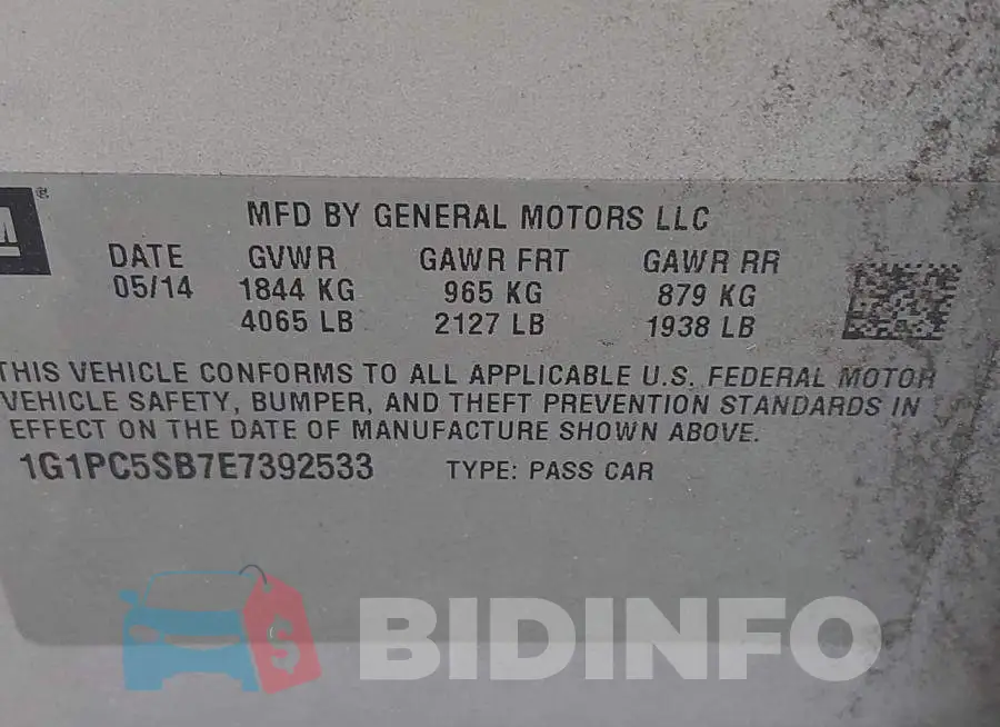 1G1PC5SB7E7392533 Photo# 9