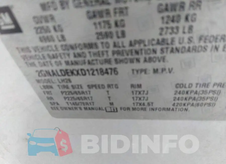 2GNALDEKXD1218476 Photo# 9