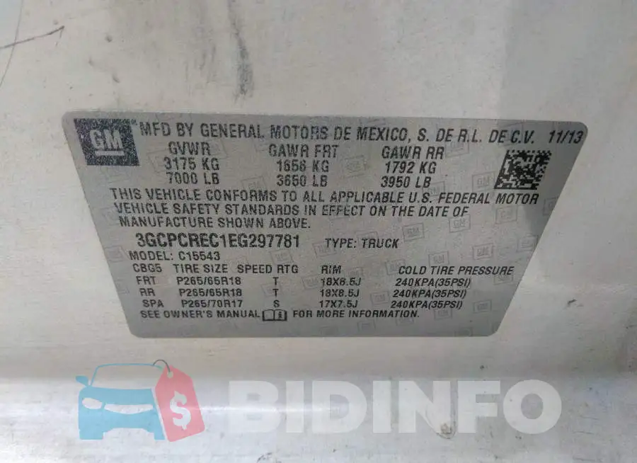 3GCPCREC1EG297781 Photo# 9