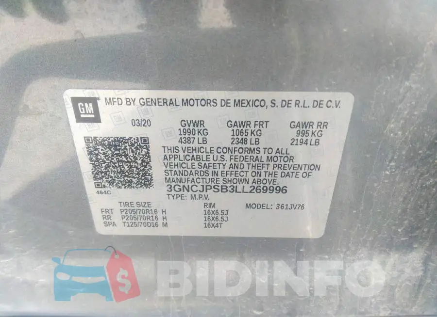 3GNCJPSB3LL269996 Photo# 9
