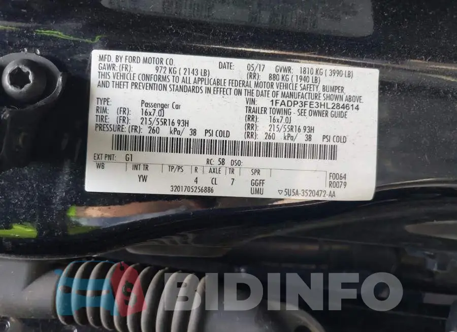 1FADP3FE3HL284614 Photo# 9
