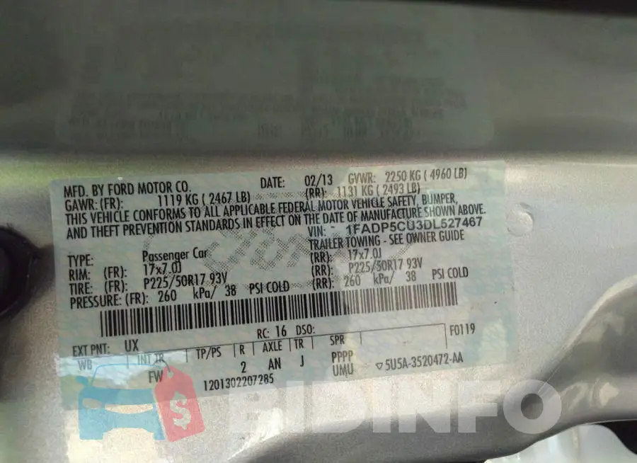 1FADP5CU3DL527467 Photo# 9