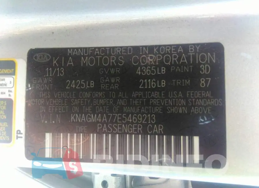 KNAGM4A77E5469213 Photo# 9