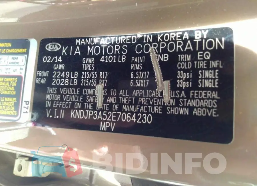 KNDJP3A52E7064230 Photo# 9