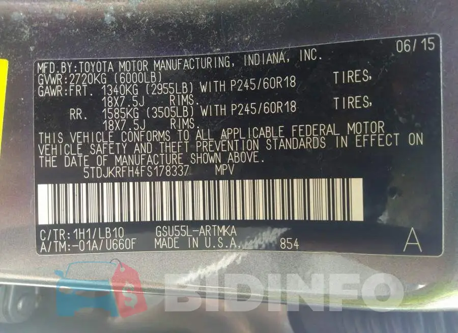 5TDJKRFH4FS178337 Photo# 9