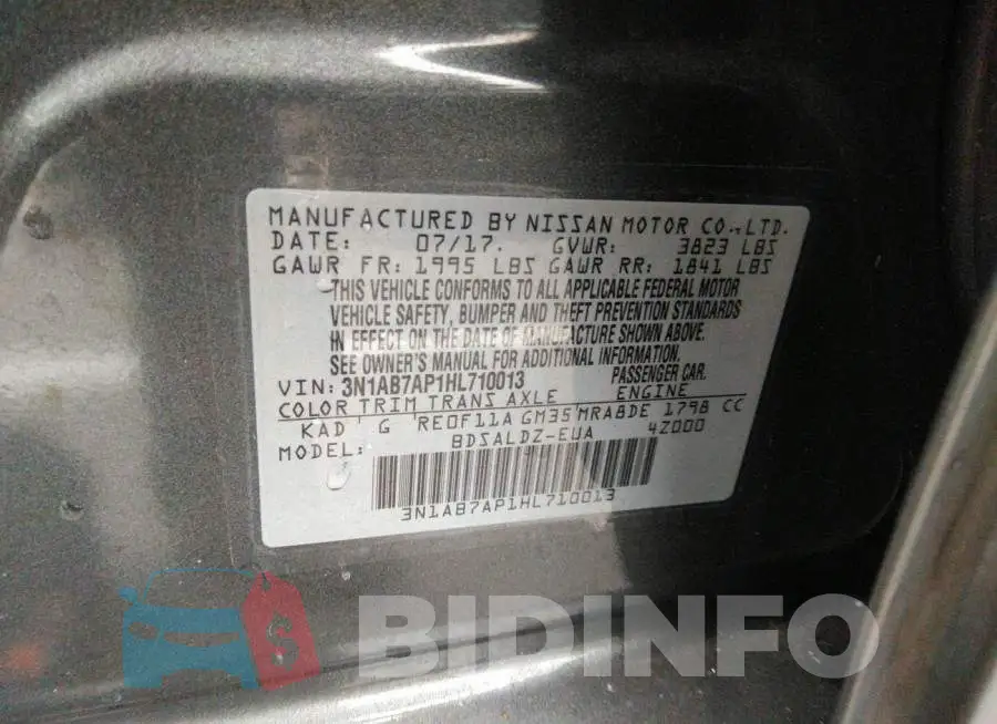 3N1AB7AP1HL710013 Photo# 9