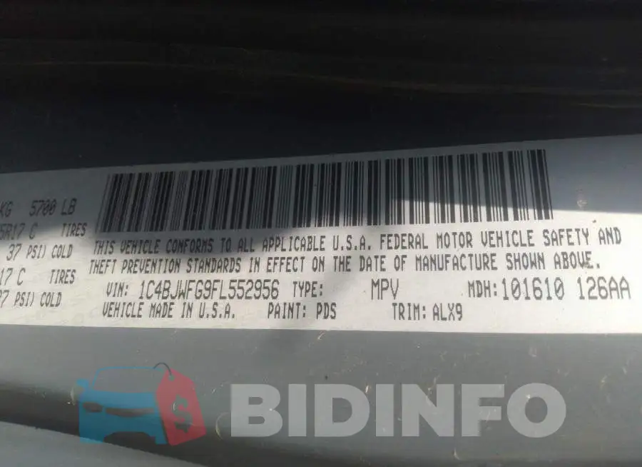 1C4BJWFG9FL552956 Photo# 9