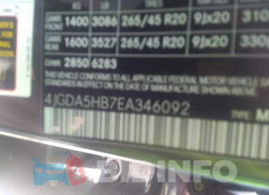 4JGDA5HB7EA346092 Photo# 9